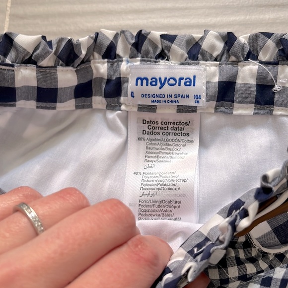 Gorgeous navy and white gingham shorts! - Picture 3 of 4